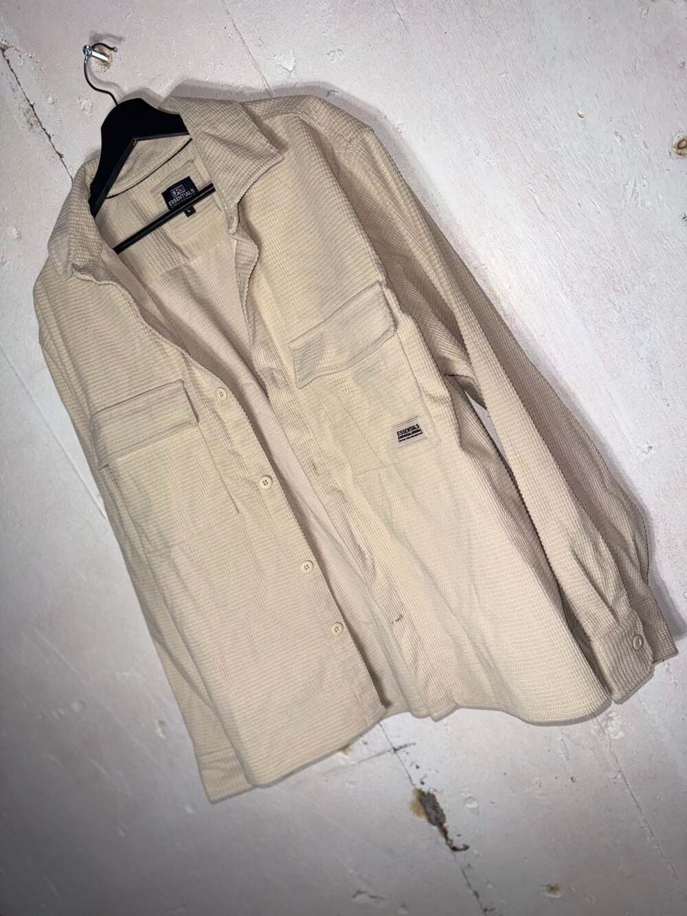 DR Essentials by Drill Clothing Co. Men's Waffle Knit Button Down Shirt Jacket - Picture 2 of 7